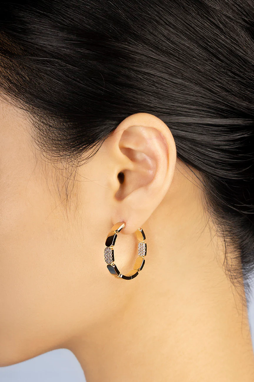 Dainty Gold Hoop Earrings - Small - Image 2