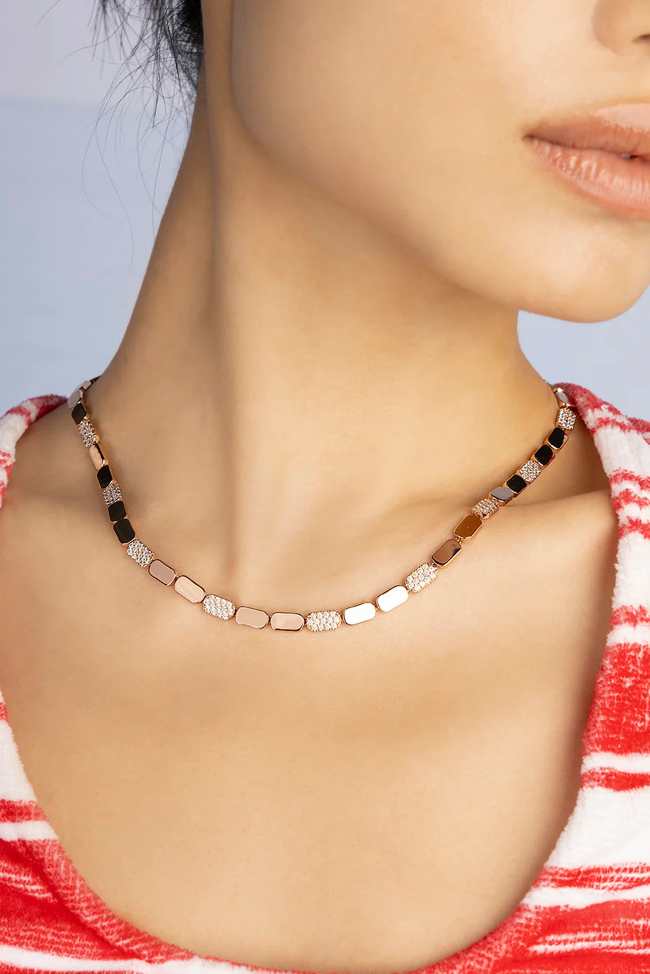 Dainty Rose Gold Adjustable Necklace - Image 2