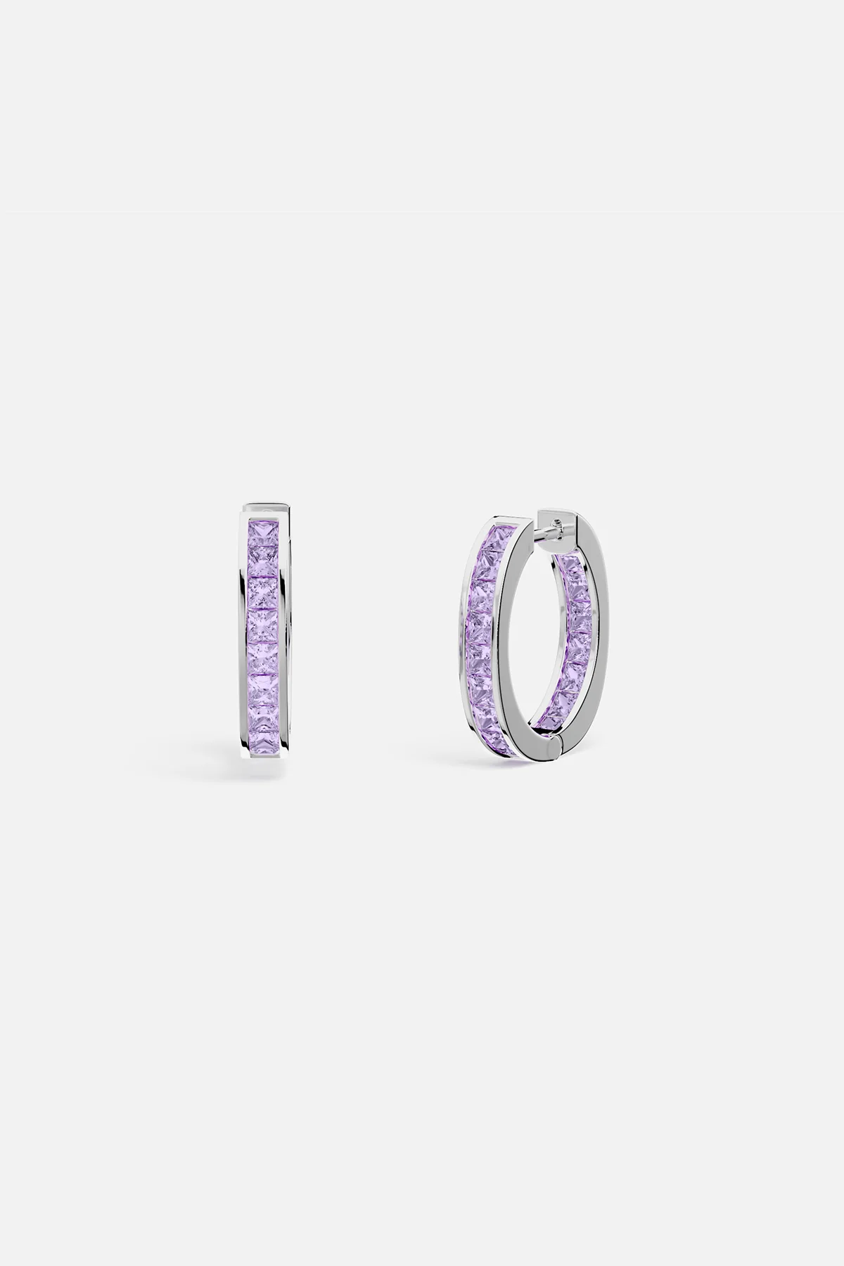 Lilac Lumière Pavé Hoop Earrings