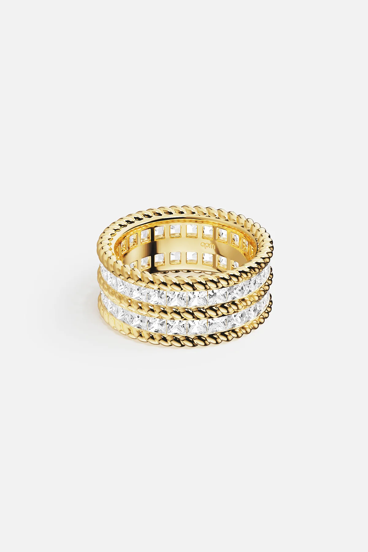 Statement Torsade Pavé Ring - Image 6