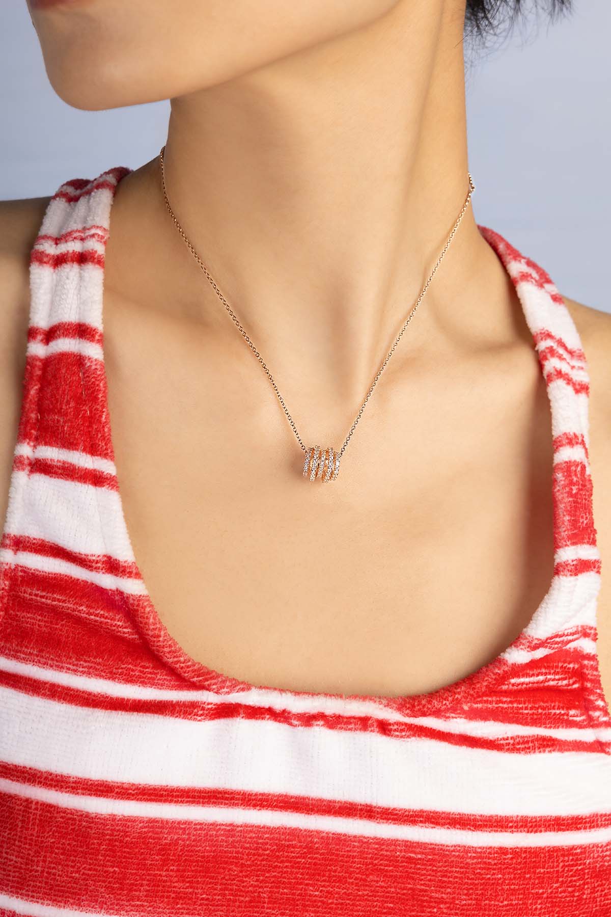 Hoop Rose Gold Adjustable Necklace - Image 2